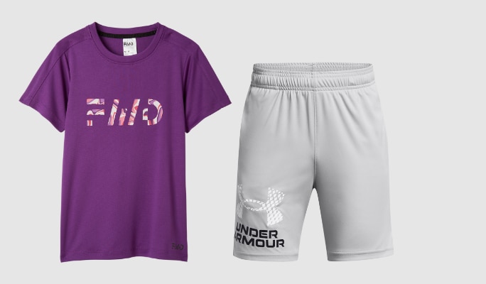 Kids’ Tees and Shorts buy one, get one 50% off*