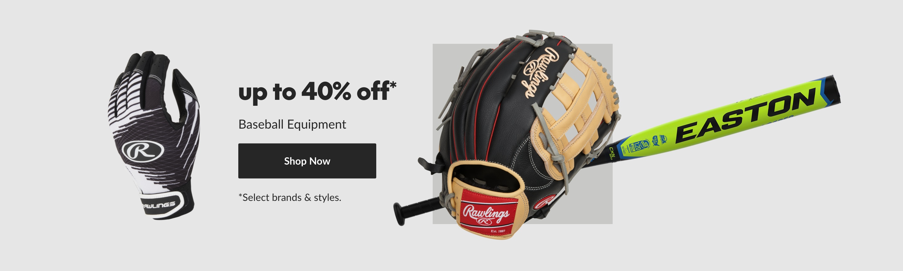 Baseball Equipment Up to 40% Off*