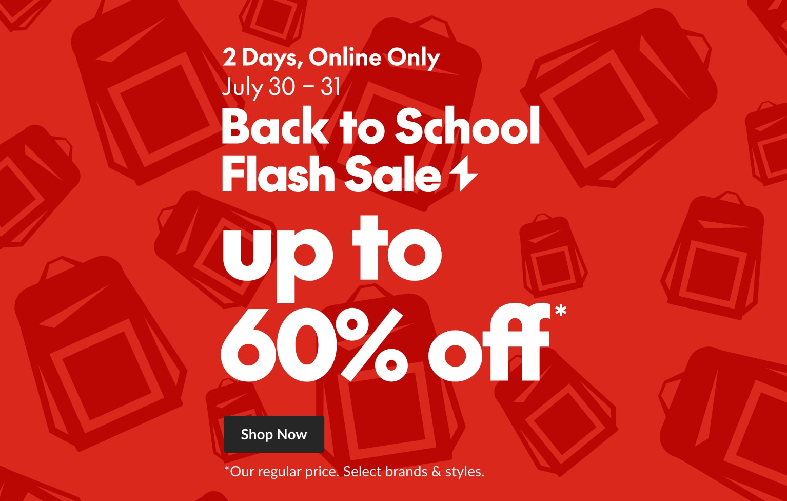 Back to School Flash Sale