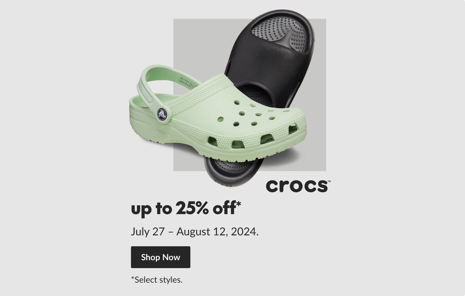 Crocs 25% Off