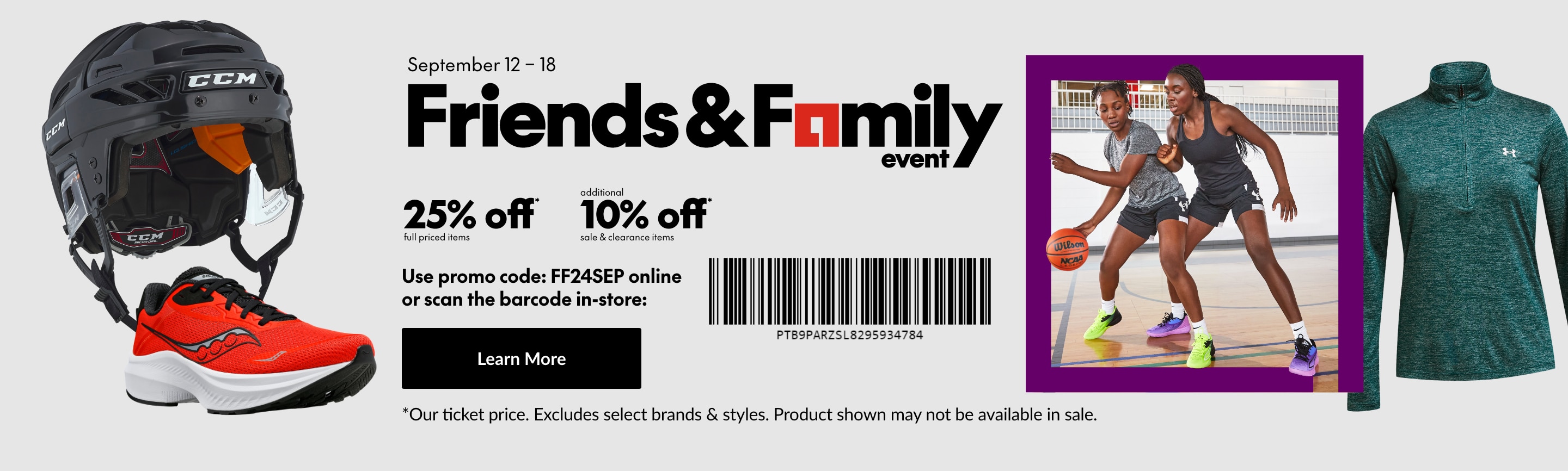 Friends & Family Event, Sept. 12-18