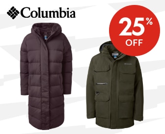 Columbia 25% off our ticket price*