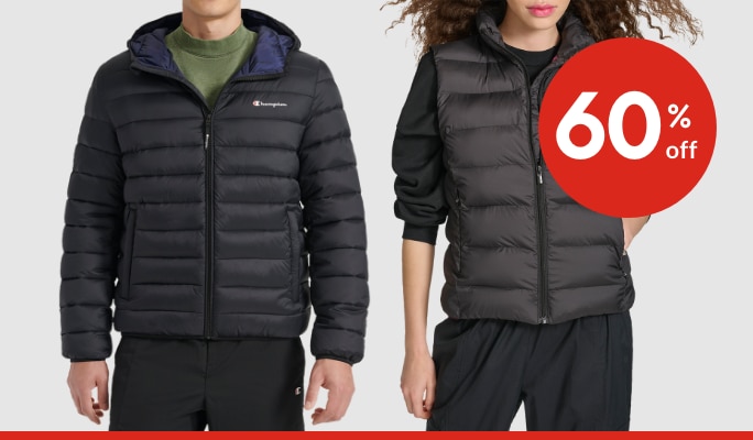 Champion Women’s & Men’s Jackets 60% off*