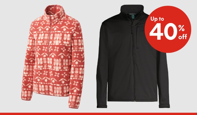 Women's & Men's Clothing & Jackets up to 40% off*