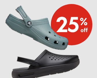 Select Crocs 25% off our ticket price. Select styles. Offer valid June 8-16.