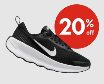 Nike 20% off our ticket price. Select styles. Offer valid June 8-14.