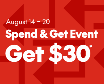 Get $30 when you spend $100