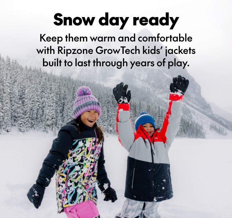 Snow day ready. Keep them warm and comfortable with Ripzone GrowTech kids' jackets built to last through years of play.