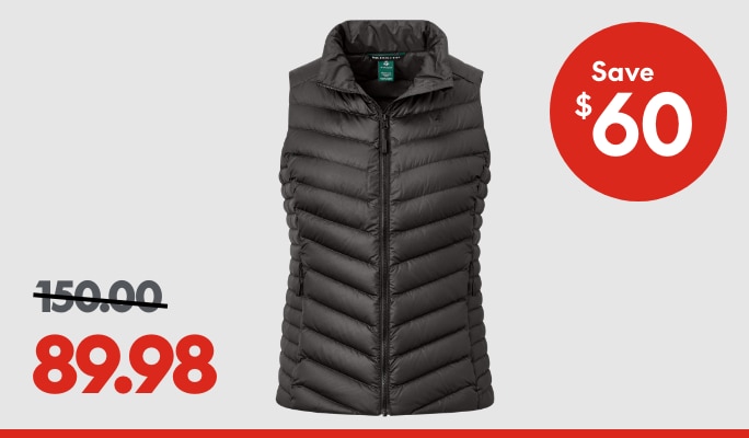 WOODS Women's Bennington Down Vest Save $60