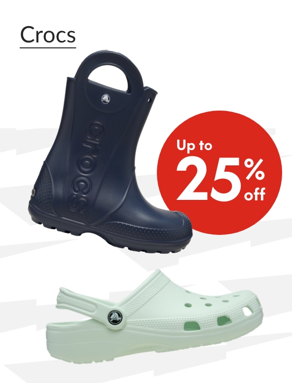 Crocs Up to 25% off