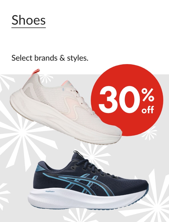 Shoes 30% off Our ticket price. Select brands & styles.