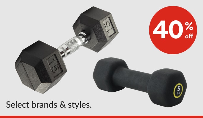 Dumbbells & Kettlebells 40% off