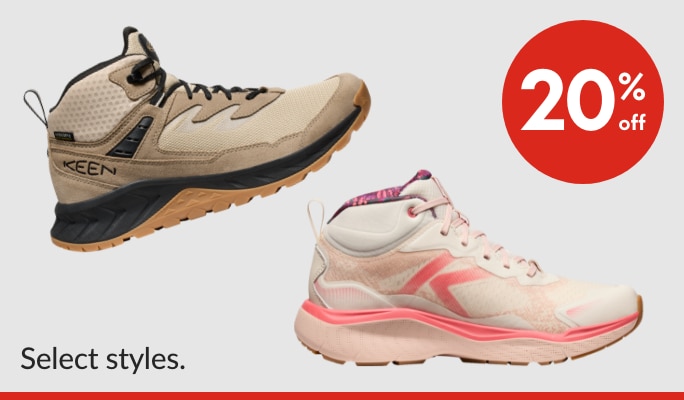 Men's & Women's Keen Footwear 20% Off  Our ticket price. Select styles. Offer valid Dec. 26 - Dec. 31.