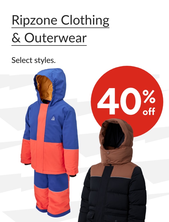 Ripzone Clothing & Outerwear 40% Off  Our ticket price. Select styles.