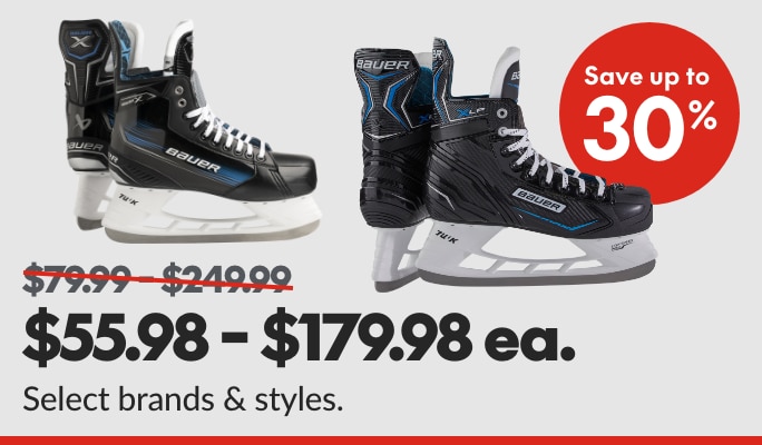Bauer X or Bauer XLP Hockey Skates save up to 30%
