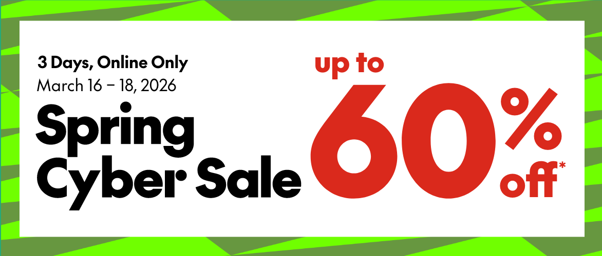 Spring Cyber Sale. 3 Days, Online Only
