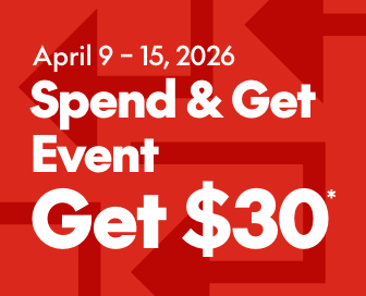 Get $30 when you spend $100