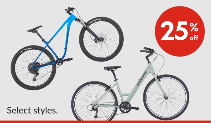 Diamondback Bikes 25% off Our ticket price. Select styles.