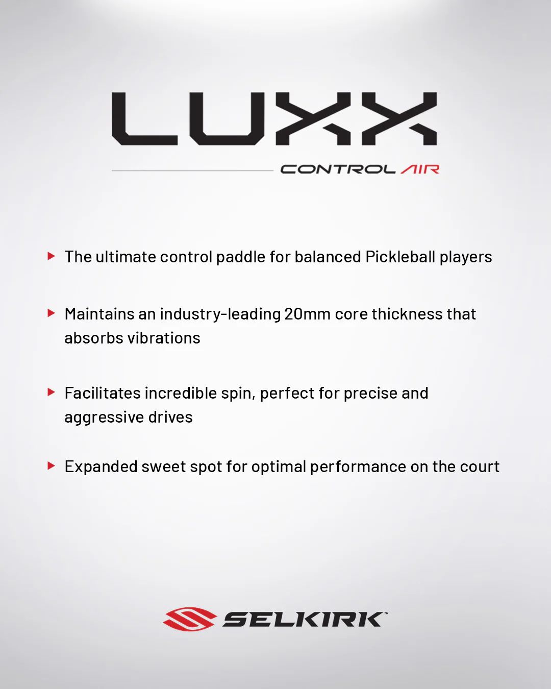 Selkirk Luxx Control Air S2 Senior Pickleball Paddle