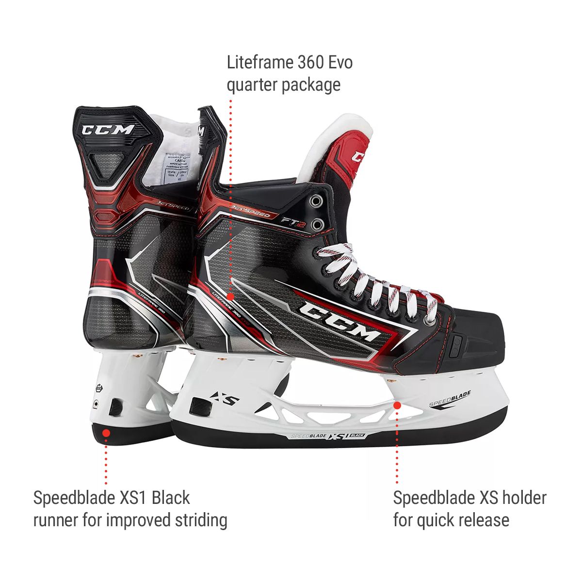 CCM Jetspeed FT2 Junior Hockey Skates