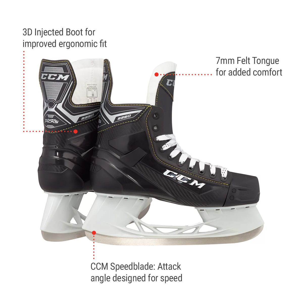 CCM Super Tacks 9350 Junior Hockey Skates