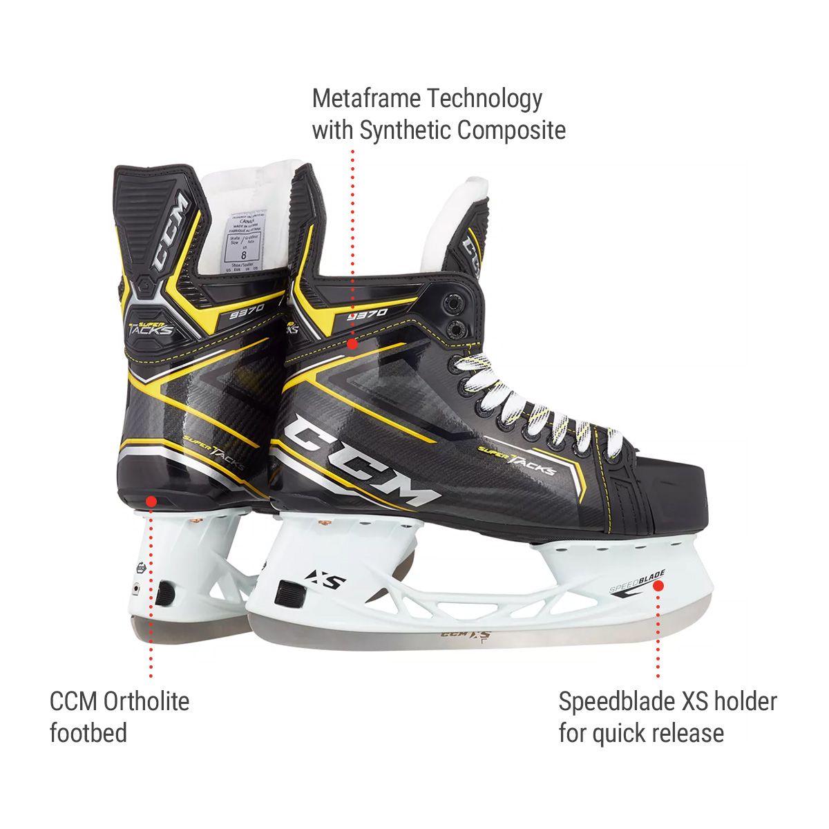 CCM Super Tacks 9370 Junior Hockey Skates