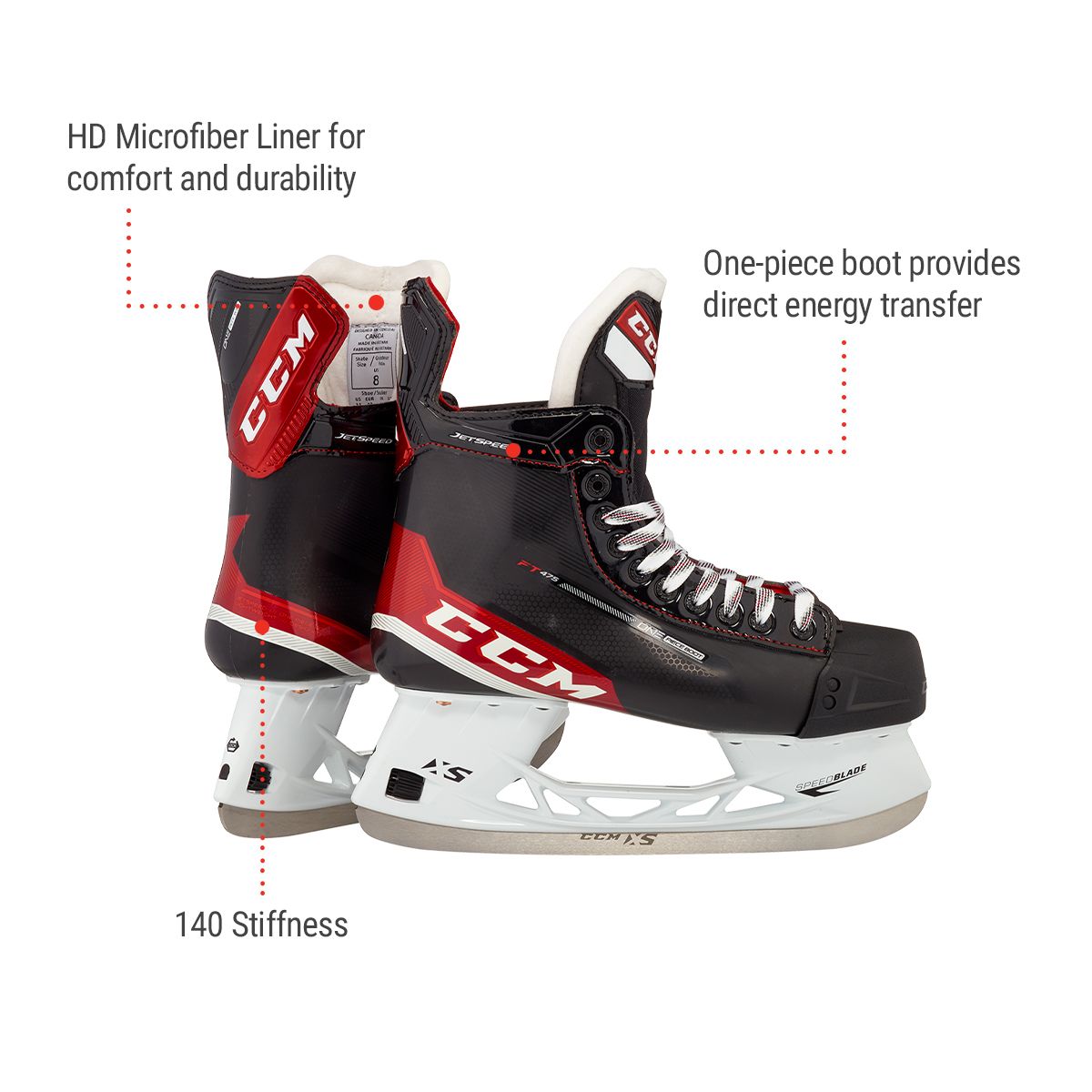 CCM Jetspeed FT475 Intermediate Hockey Skates