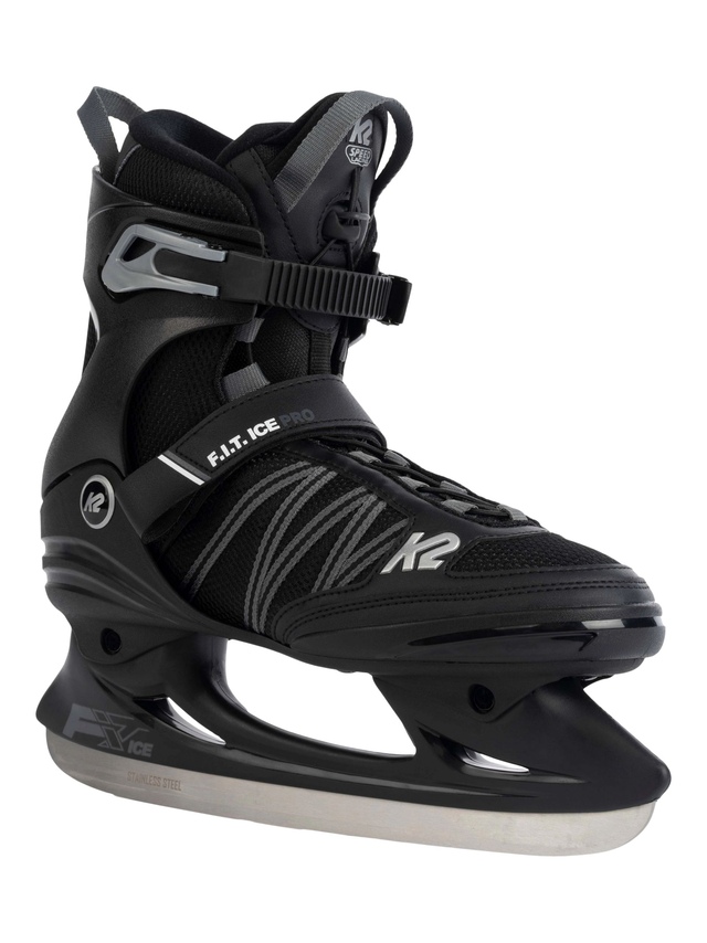 K2 F.I.T. Ice Pro Speed-Lace Water-Repellent Ice Skates with Hockey Blades