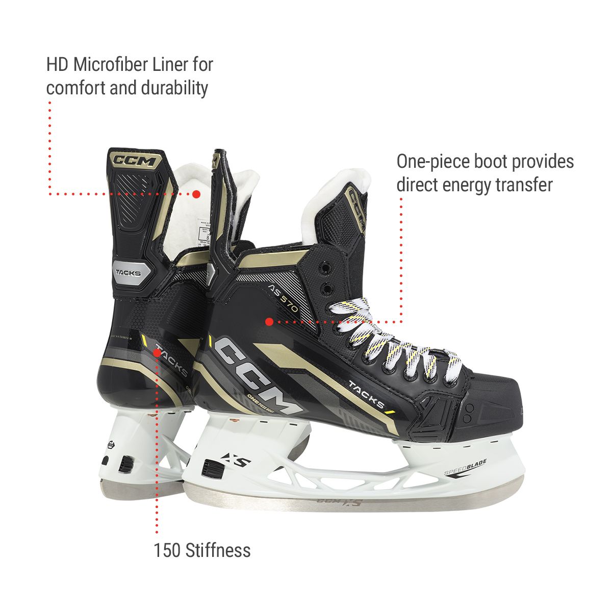 CCM Tacks AS 570 Intermediate Hockey Skates
