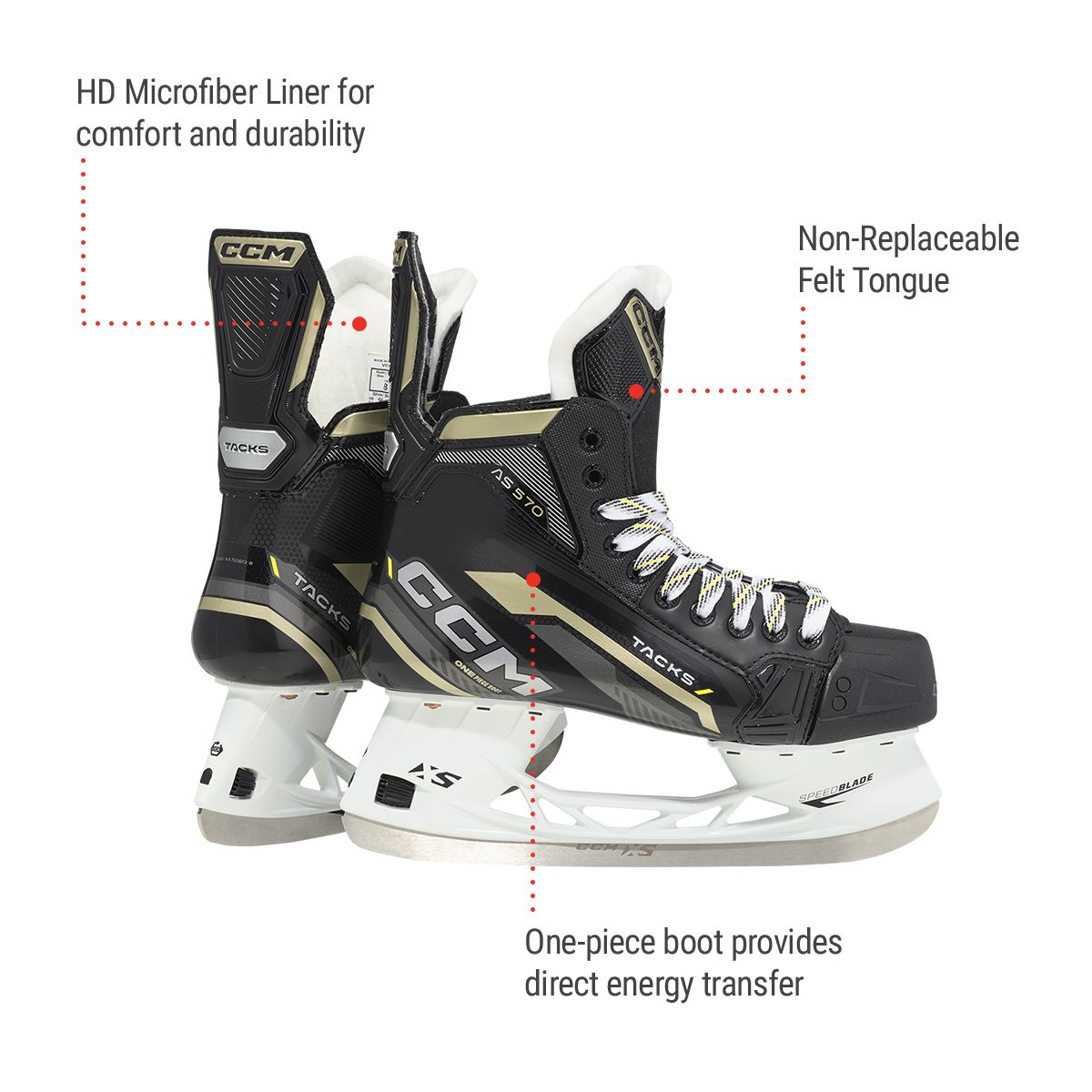 CCM Tacks AS 570 Junior Hockey Skates