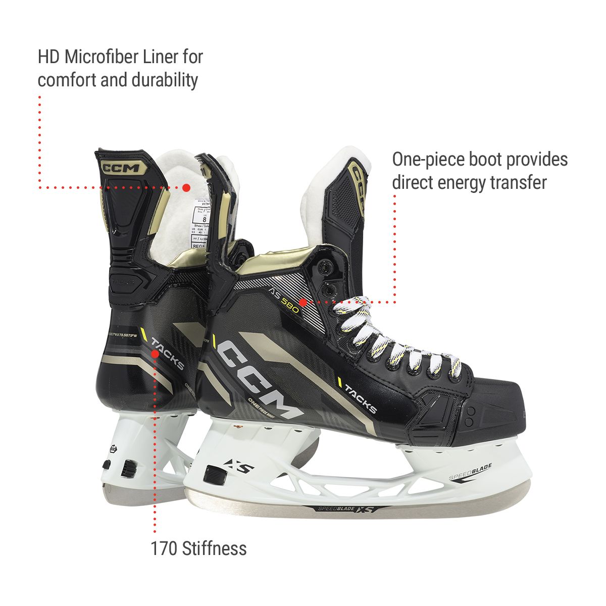 CCM Tacks AS 580 Senior Hockey Skates