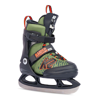 K2 Kids' Raider Lined Speed-Lace Adjustable Ice Skates with Hockey Blades Front_Three_Fourths_Angled_Right