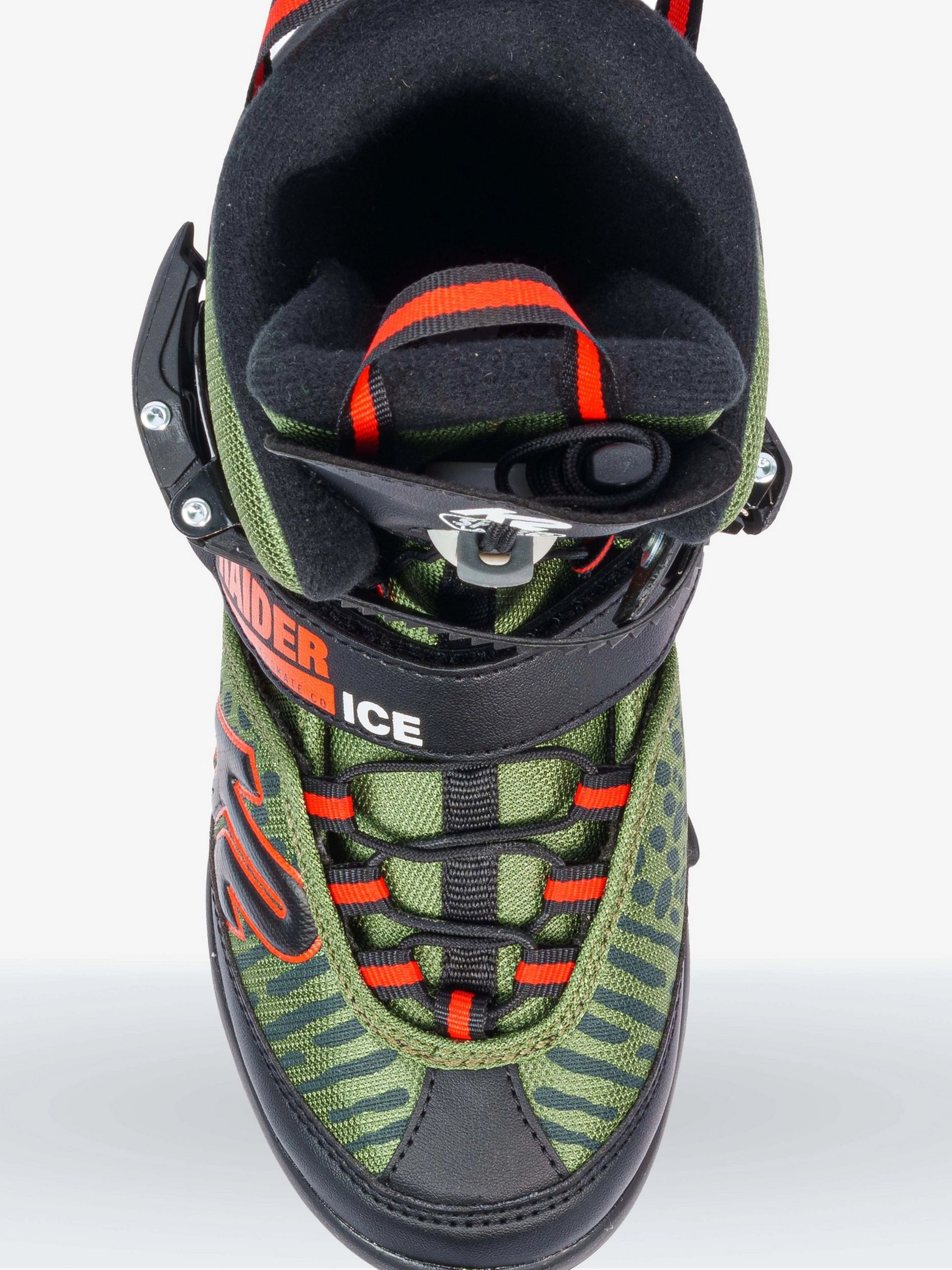 K2 Kids' Raider Lined Speed-Lace Adjustable Ice Skates with Hockey Blades