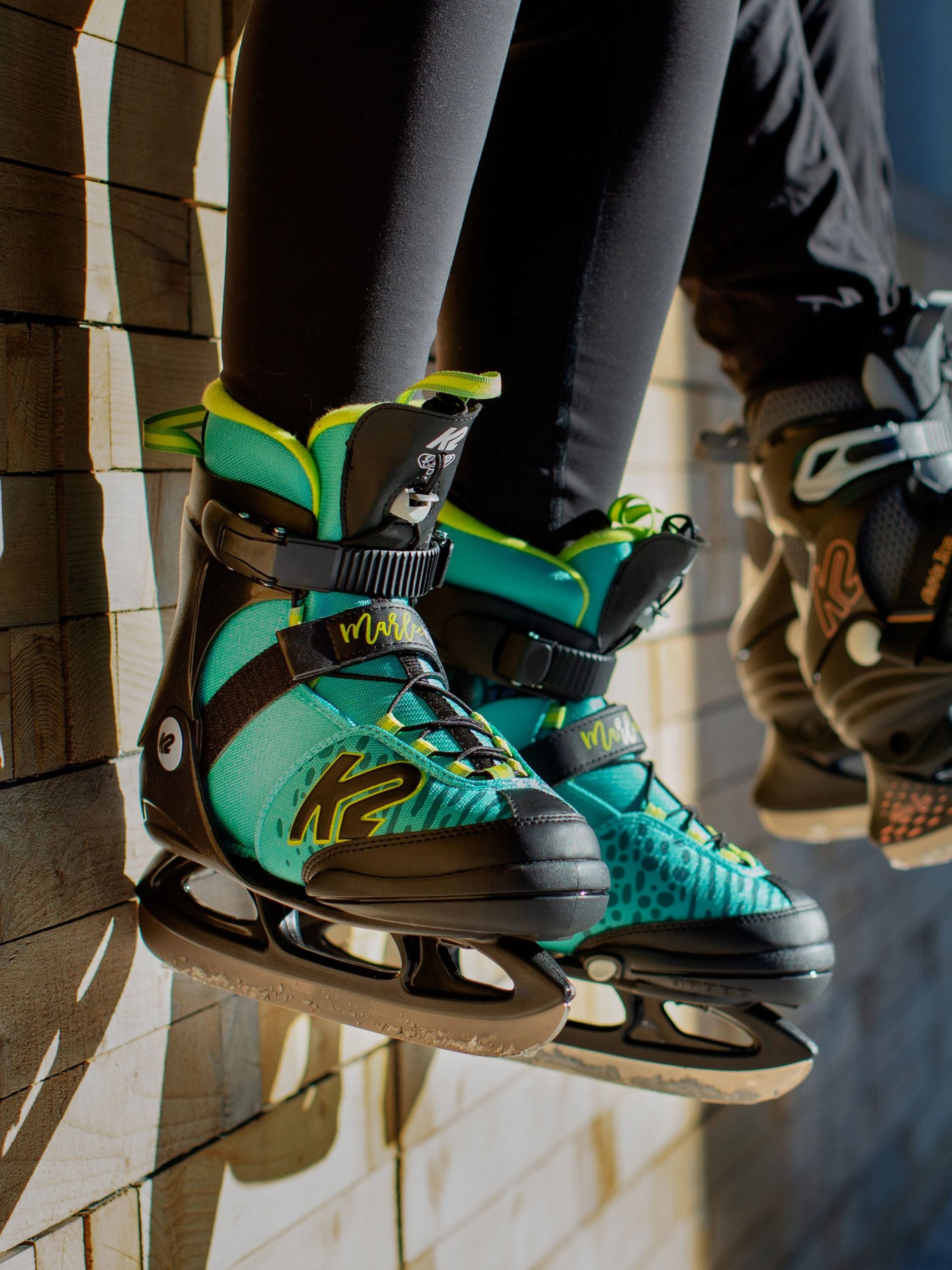 K2 Kids' Marlee Adjustable Speed-Lace Water-Repellent Ice Skates with Hockey Blades