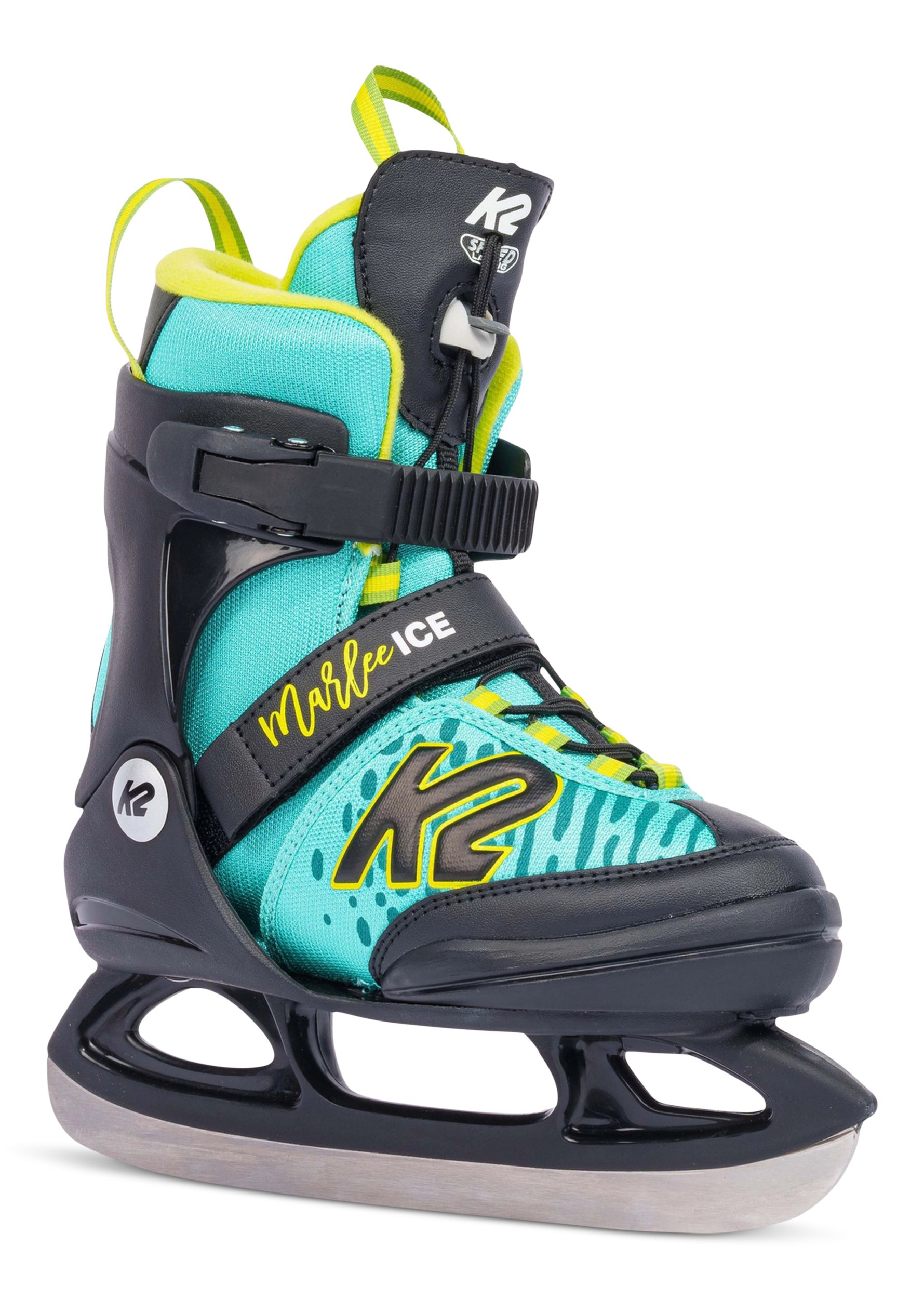 K2 Kids' Marlee Adjustable Speed-Lace Water-Repellent Ice Skates with Hockey Blades