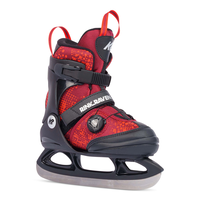 K2 Kids' Rink Raven Boa Water-Repellent Adjustable Ice Skates with Hockey Blades Front_Three_Fourths_Angled_Right