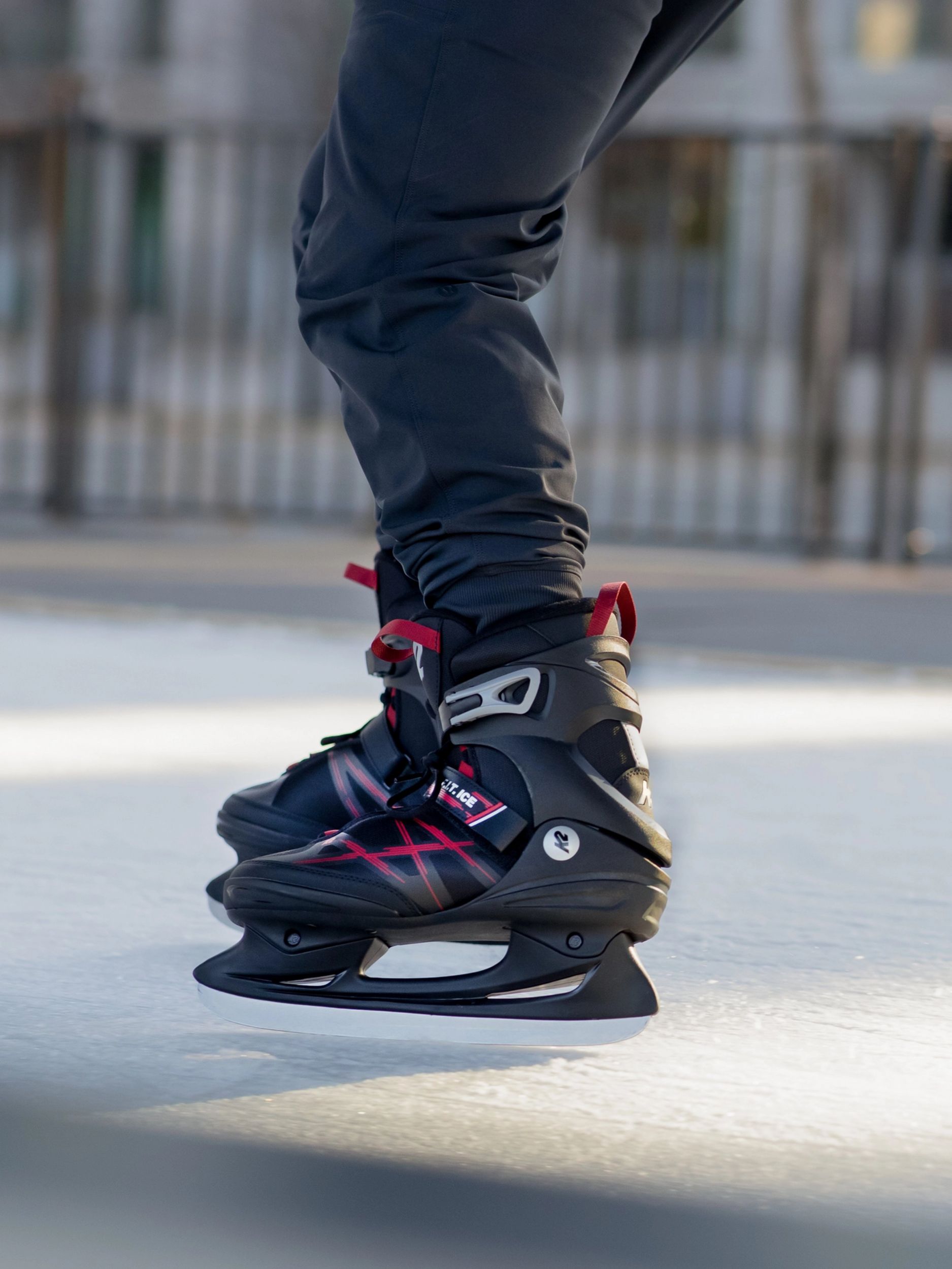 K2 Men's F.I.T. Lined Water-Repellent Ice Skates with Hockey Blades