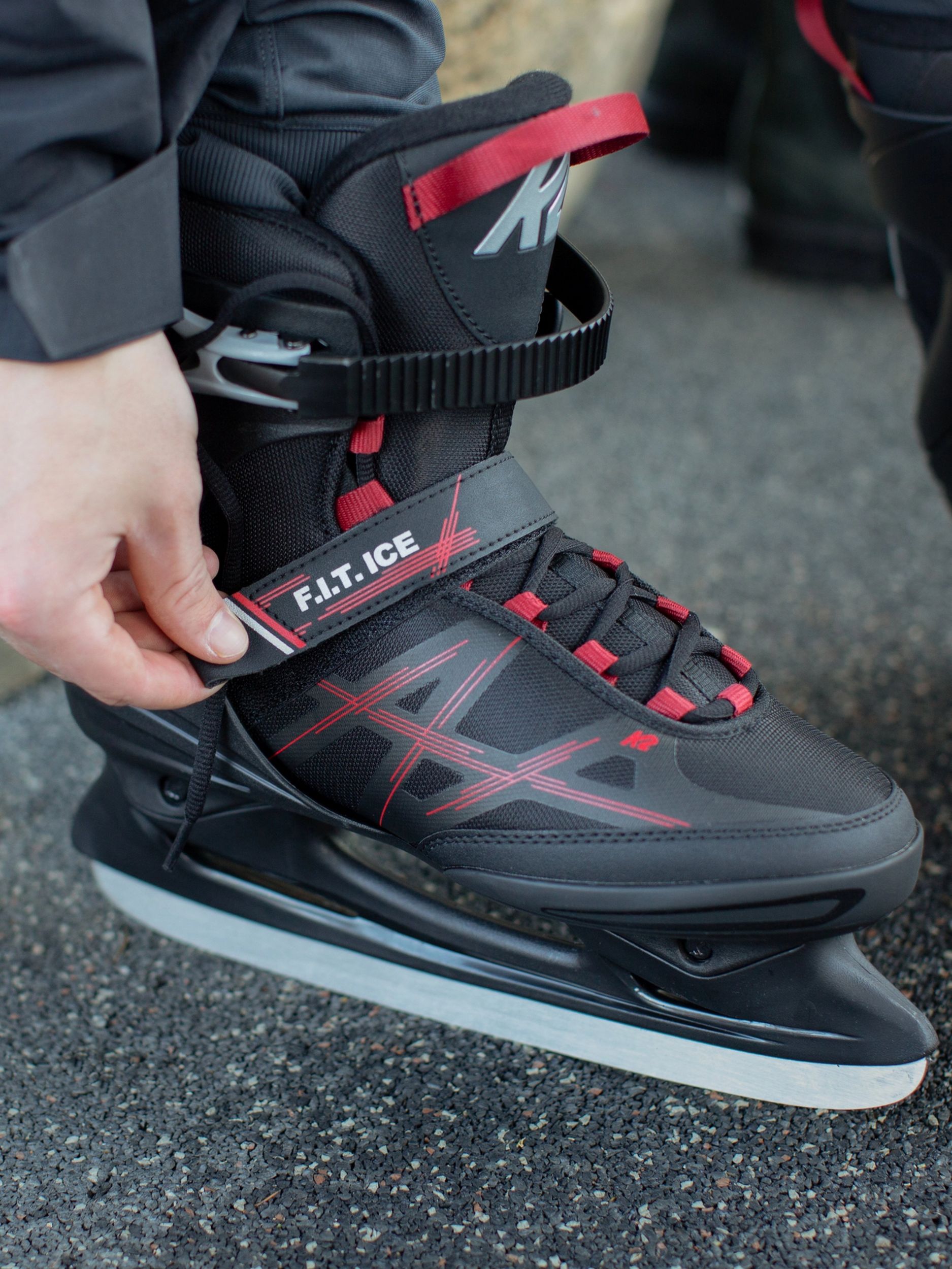 K2 Men's F.I.T. Lined Water-Repellent Ice Skates with Hockey Blades