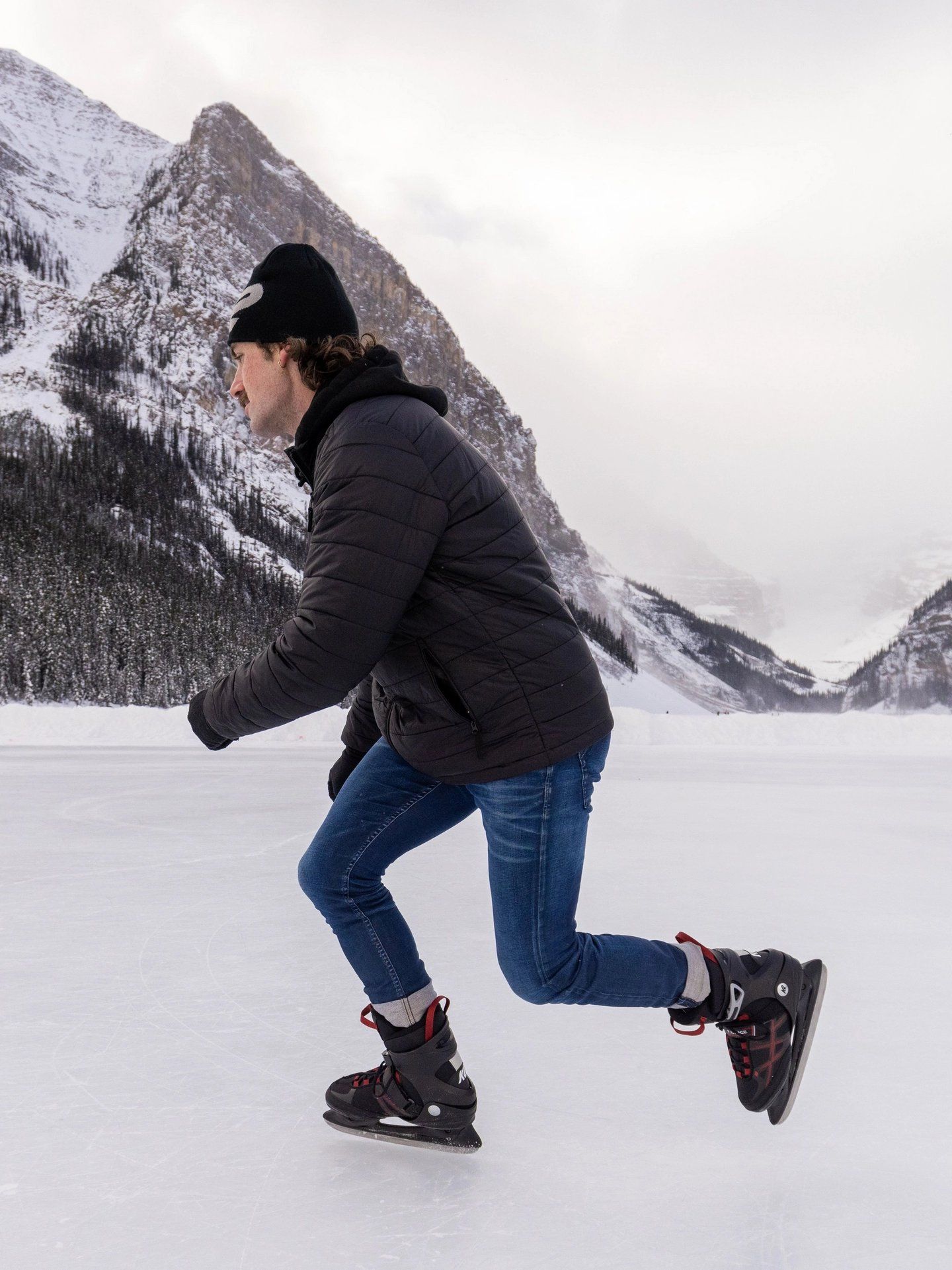 K2 Men's F.I.T. Lined Water-Repellent Ice Skates with Hockey Blades