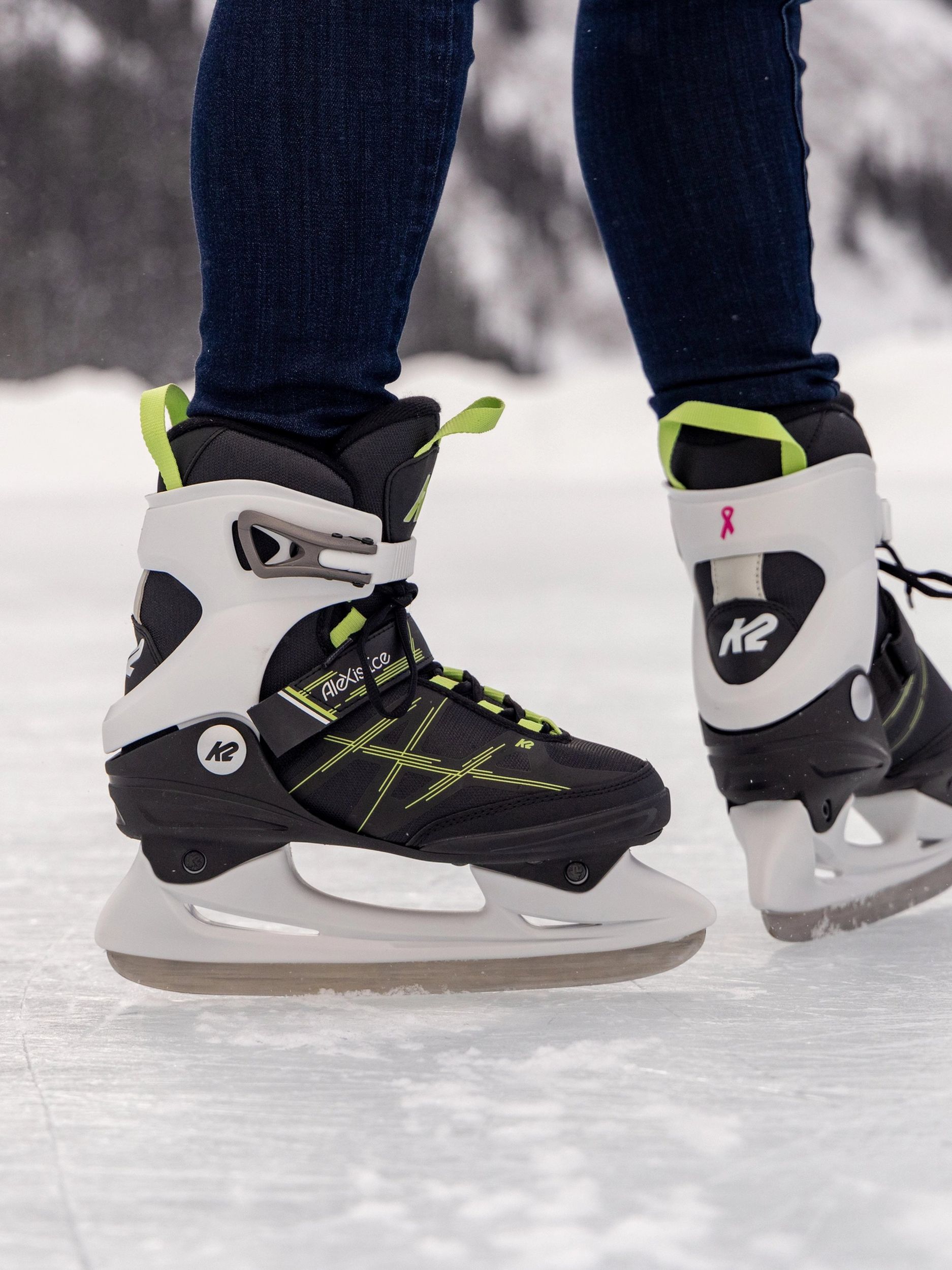 K2 Women's Alexis Lined Water-Repellent Ice Skates with Hockey Blades