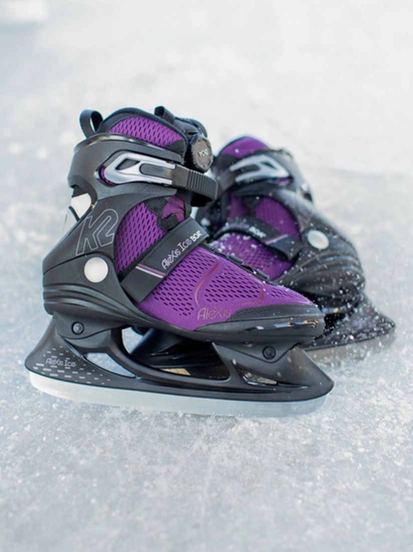 K2 Women's Alexis Lined Water-Repellent Ice Skates with Hockey Blades