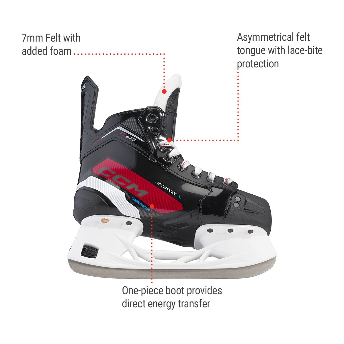 CCM JetSpeed FT670 Junior Hockey Skates