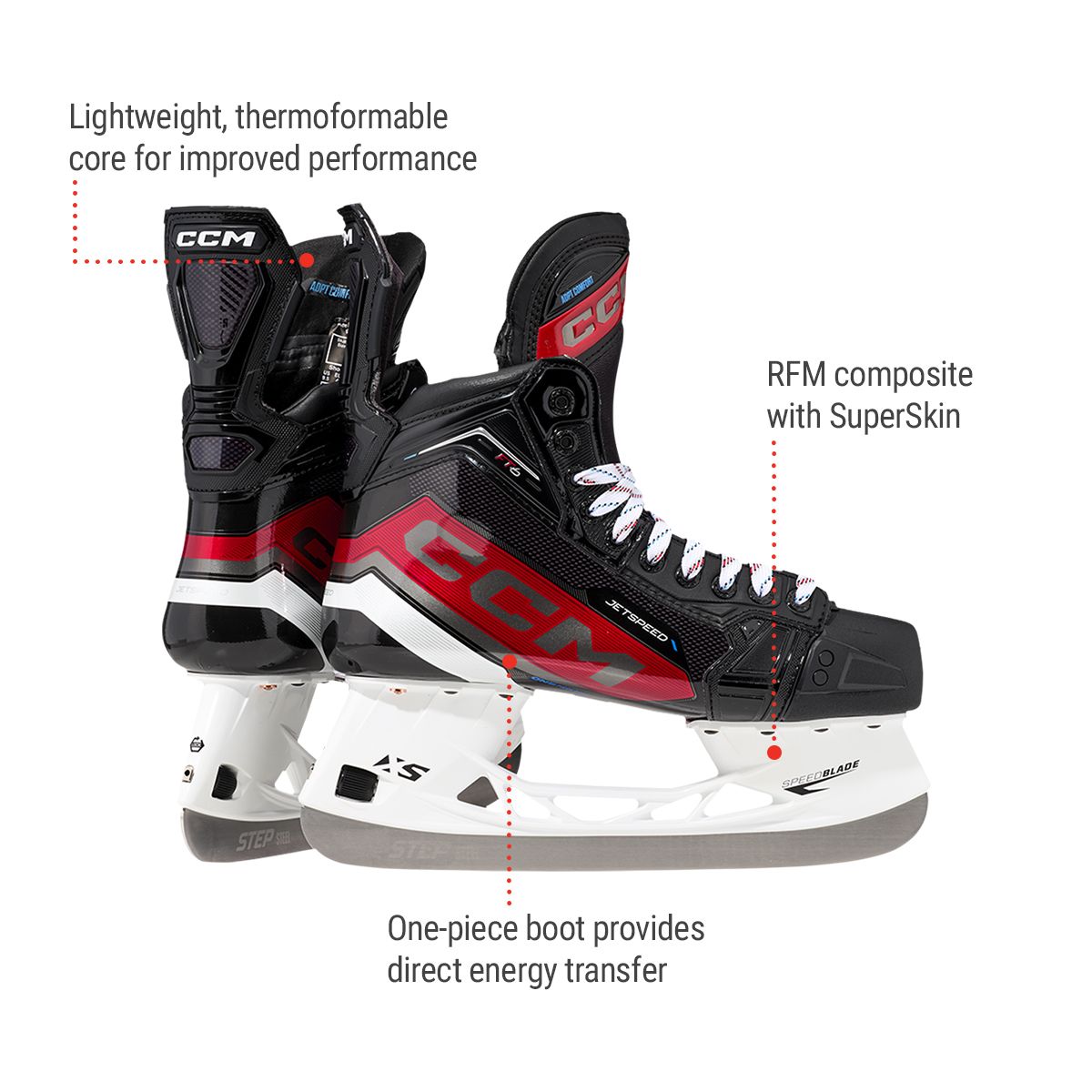 CCM Jetspeed FT6 Intermediate Hockey Skates
