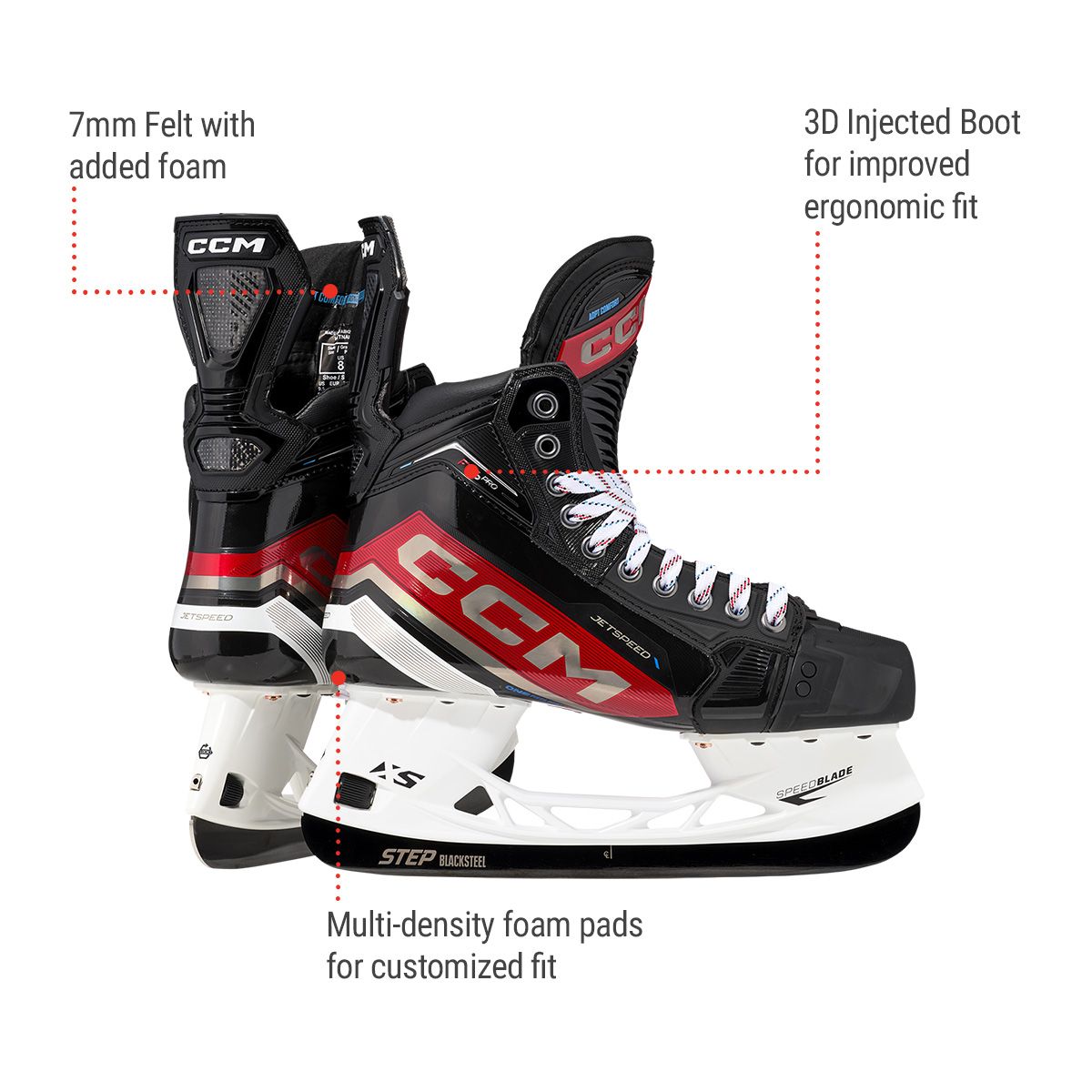 CCM Jetspeed FT6 Pro Youth Hockey Skates