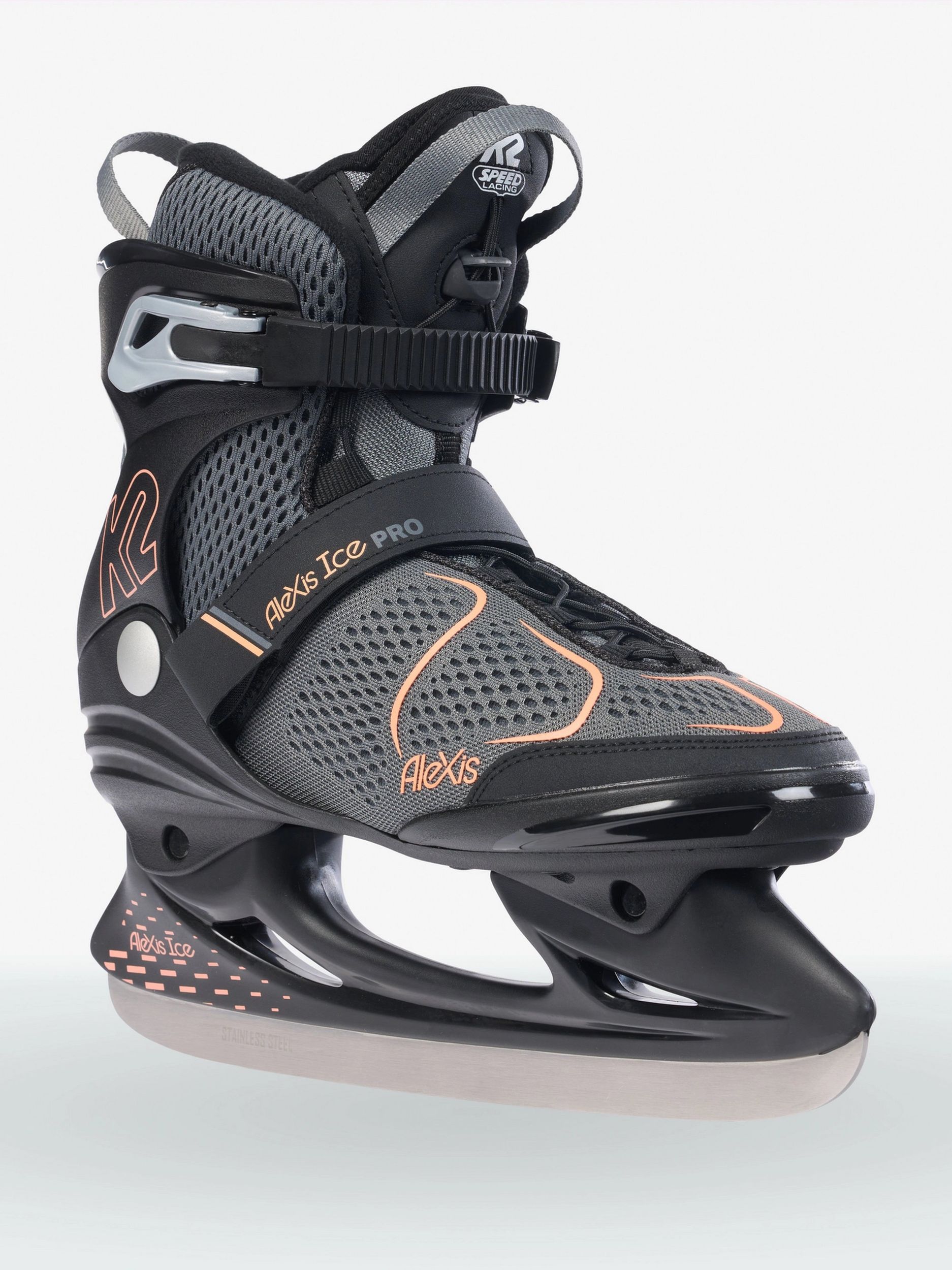 Image of K2 Women's Alexis Ice Pro Speed-Lace Water-Repellent Ice Skates with Hockey Blades