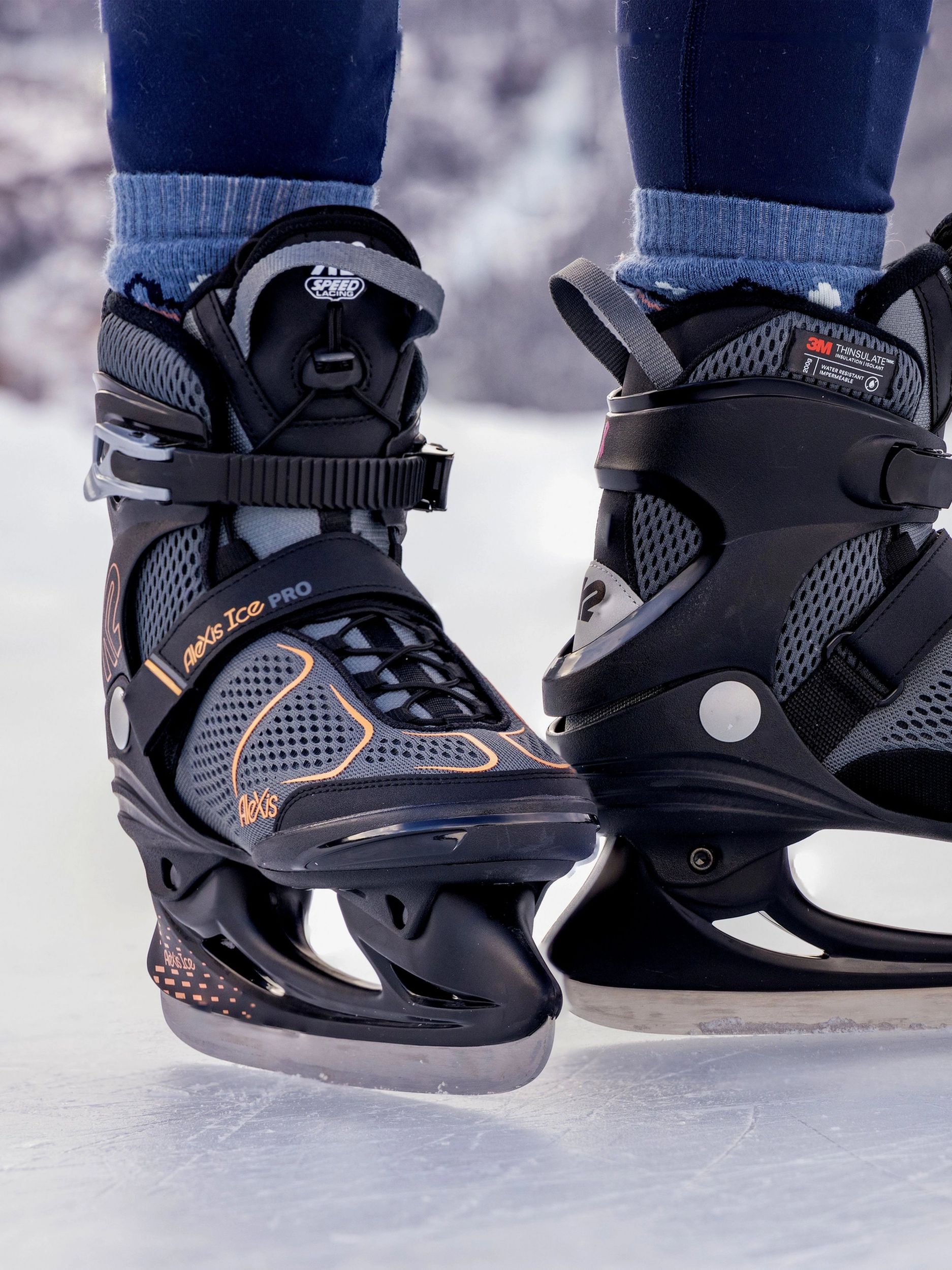 K2 Women's Alexis Ice Pro Speed-lace Water-repellent Ice Skates With Hockey Blades