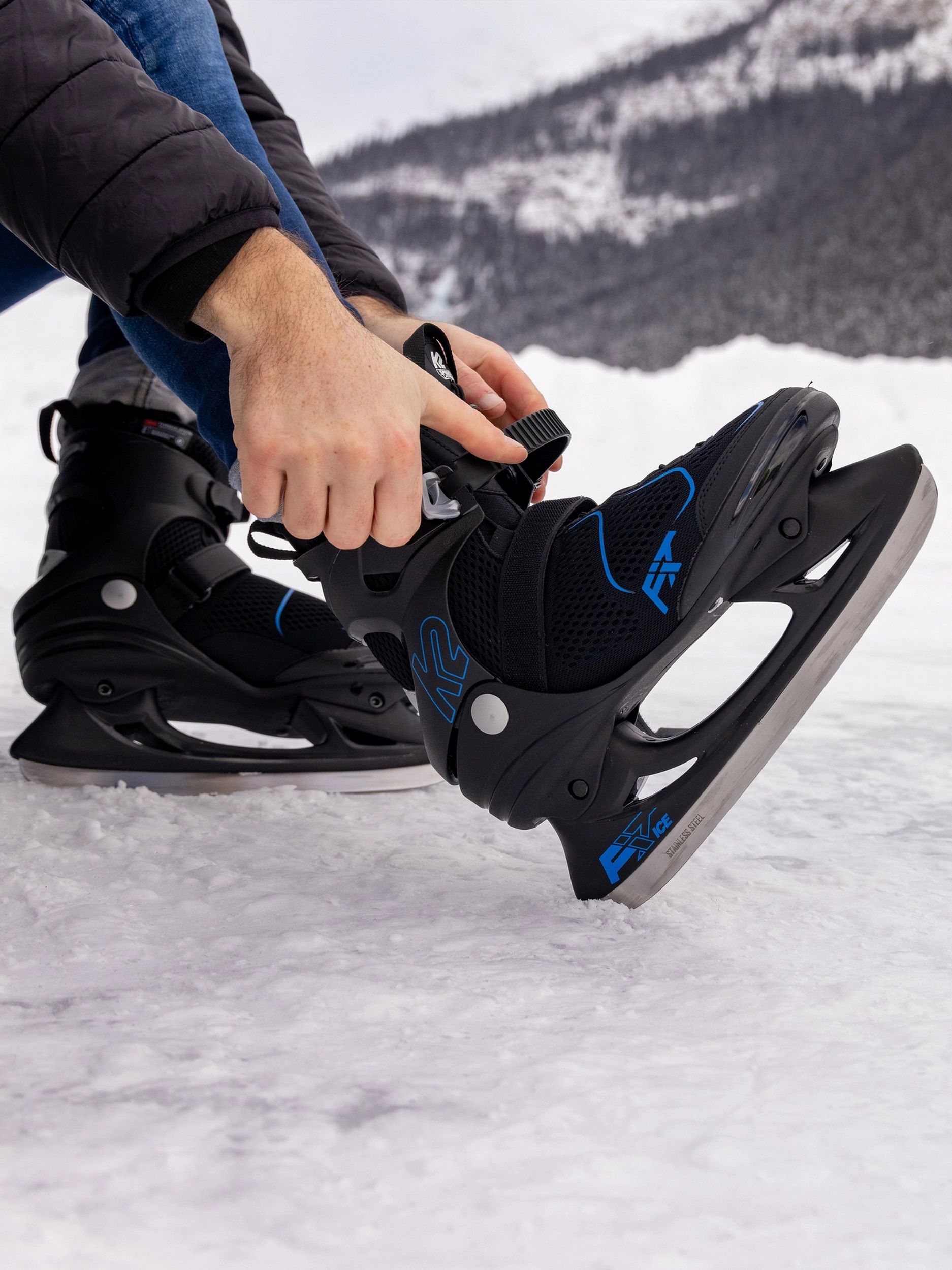 K2 Men's F.i.t. Ice Pro Speed-lace Water-repellent Hockey Skates With Blades