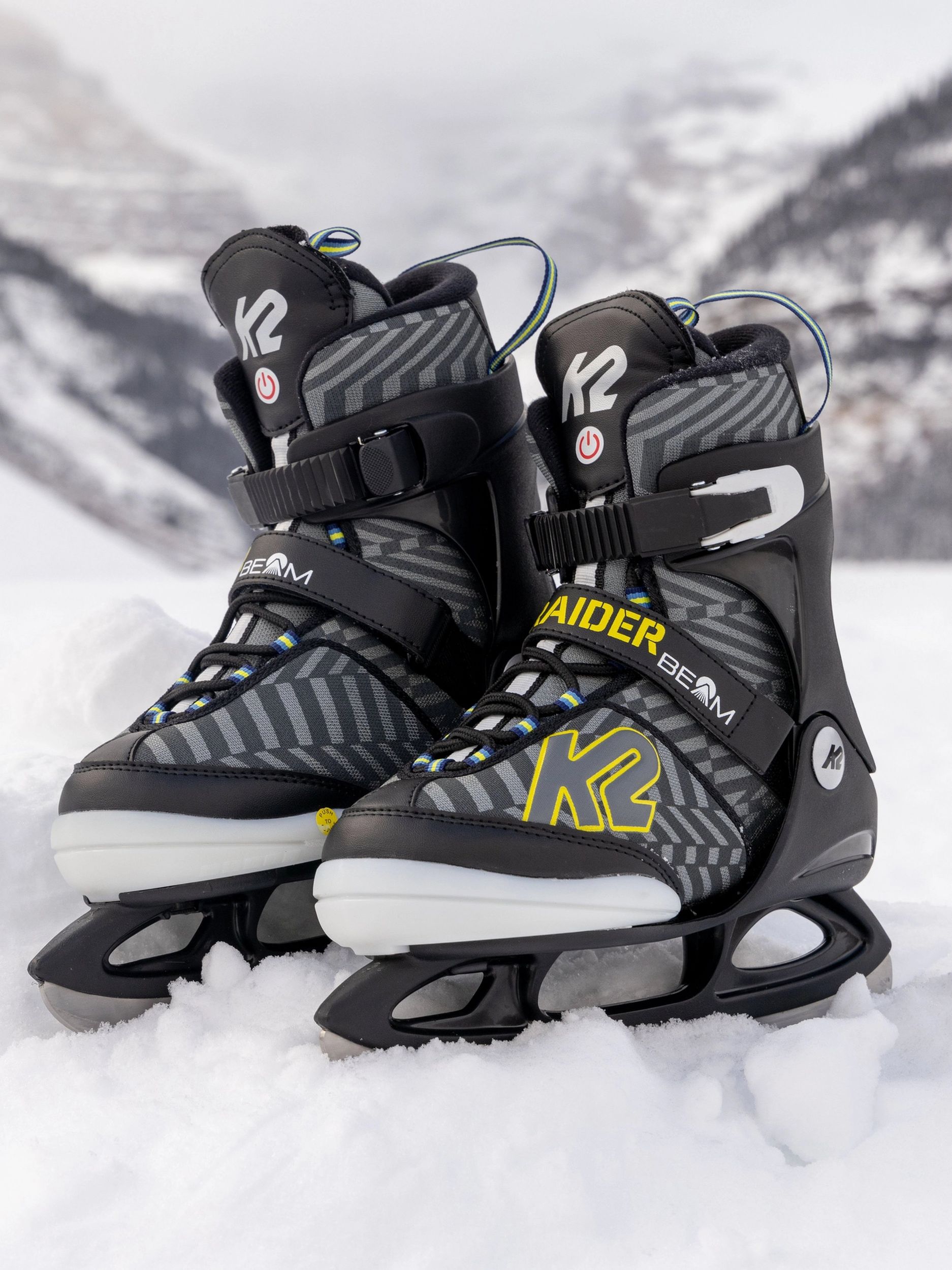 K2 Kid's Raider Beam Adjustable Light-up Ice Skates With Hockey Blades