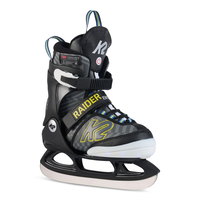 K2 Kid's Raider Beam Adjustable Light-up Ice Skates With Hockey Blades Front_Three_Fourths_Angled_Right