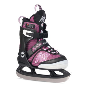 K2 Kid's Marlee Beam Adjustable Light-Up Ice Skates with Hockey Blades